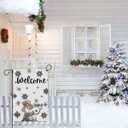 2 x Winter Snowman Let it Snow Garden Flag 12 x 18 Inch Merry Christmas Double Sided Linen Yard Flag Outside Farmhouse New Year Xmas Holiday Decor