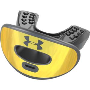 Under Armour Lip Gaurd for Football, Football Mouth Guard With Strap, Football Mouthpiece, Full Mouth Protection, Football Mouth Guard for Braces, Lip Guard Mouth Piece, Adult and Youth Mouth Guards (Gold)