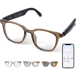 Al Smart Glasses for Women & Men, AIPowered By Live Recording/Simultaneous Interpretation/RealTime Translation Glasses, Translator Bluetooth Glasses with Photochromic Lenses, Support 160+ Languages