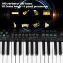 61 Key Keyboard Piano with Built-in Speaker and Microphone, Portable Electronic Digital Piano for Beginners, Perfect Musical Starter Instrument, Ideal Gift for Aspiring Musicians