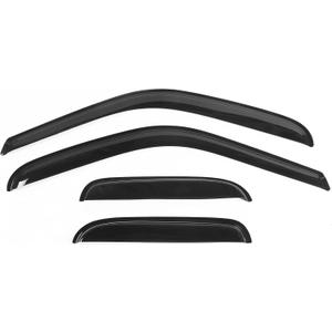 IKON MOTORSPORTS, Window Visors Compatible with 2000-2006 Toyota Tundra Extended Cab, Slim Tinted Acrylic Resistant Shield Cover Wind Sun Rain Guard, 2001 2002 2003 2004 2005