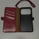 XcaseBar compatible with iPhone 17 Pro 6.3" Wallet case with Zipper Credit Card Holder【RFID Blocking】,Flip Folio Book PU Leather Phone case Shockproof Cover Women Men for Apple 17 Pro case Wine Red