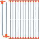 Yesland 20 Pack Tent Stake Heavy Duty, 10 Inch Non-Rust Metal Tent Pegs Ground Yard Stake Tent Spikes for Camping Patio, Garden, Canopies, Grassland, Outdoor, Hiking, Orange