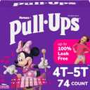 Pull-Ups Girls' Potty Training Pants, Size 4T-5T Training Underwear (38-50 lbs), 74 Count