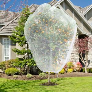 Large Fruit Tree Netting with Drawstring and Zipper, 10 * 10FT Garden Netting for Garden Protection, Insect Bird Netting for Fruit Trees, Protection from Anti Birds, Bugs,Cicadas, Insects
