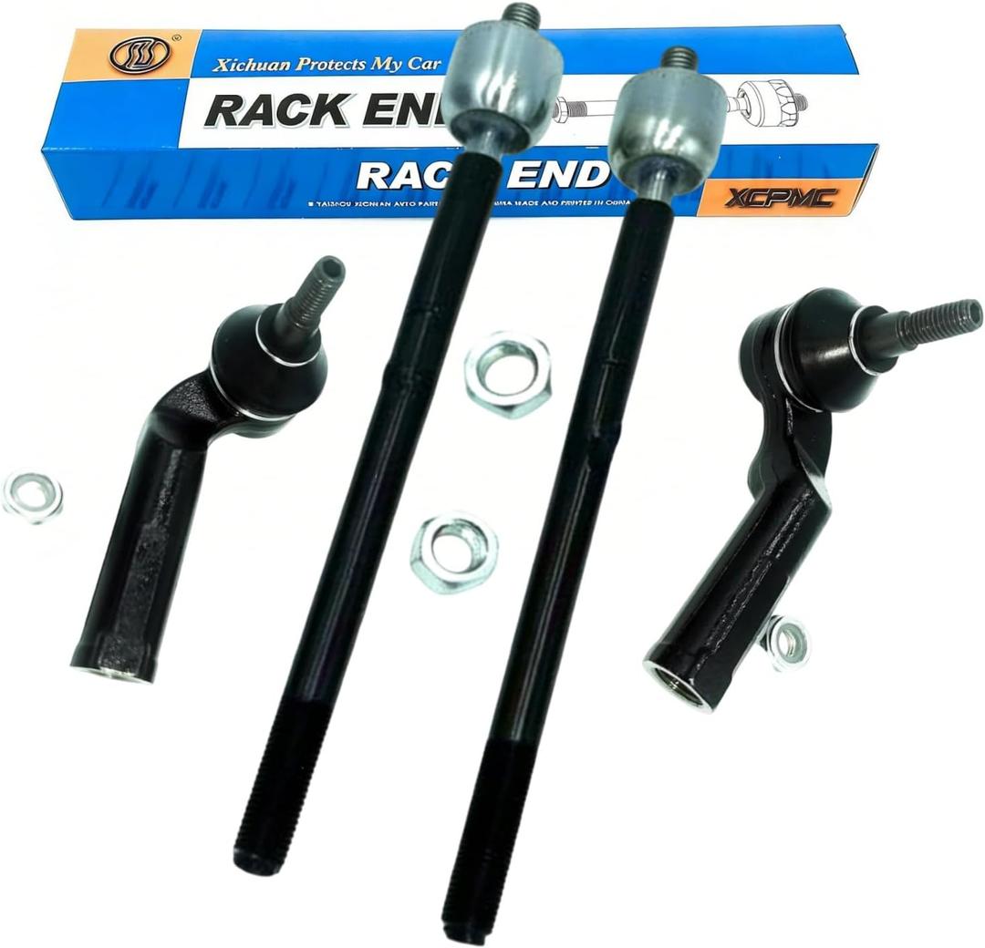 4-Set Front Outer Inner Tie Rod End Kits 2013-18 C-Max Escape 2014-18 Transit Connect 2012-18 Focus Left & Right ES800955 ES800954 EV800898 Automotive Replacement Parts