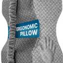 UJPFEO Knee Pillow for Side Sleepers, Leg Pillow for Sciatica, Back, HIPS, Knees, Joints Pain Relief,Pillows for Between Legs While Sleeping Spine Alignment Support & Relieves Pressure,Natural Gray