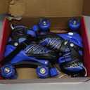 SULIFEEL Adjustable Kids Roller Skates for Boys Ages 3-5 5-8 6-12 with 4 Sizes Adjustable Light up Wheels, Best Children Gift for Beginners Indoor Outdoor Sports (Medium - Big Kid, B Spider Blue)