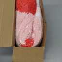 Lyrow Envelope Red Heart Tufted Bath Mat 17"x 29" Absorbent Love Heart Rug Red Pink White Non Slip Bath Rug Washable Front Door Mat for Wedding Home Bedroom Bathroom Decor