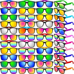 Oleitodh 64/120 PCS Sunglasses Party Favors Bulk,Neon Sunglasses with UV Protection for Adults Kids Boys Girls Pool Beaach