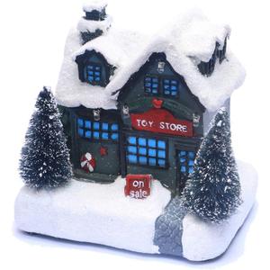 Christmas Village House with RGB Light Toy Store Scene Christmas Decoration