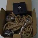 Solar Outdoor String Lights, 20Ft Vintage Rope Hemp Solar Patio Lights, Waterproof Warm White Solar Powered String Lights With 8 Modes 16 Shatterproof Bulbs for Garden Fence Stairs Balcony Caf Bistro