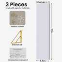 BAYKA Wall Shelves for Bedroom Decor, Floating Shelves for Living Room Kitchen Storage, Wall Mounted Rustic Wood Shelves for Kids Books,Corner Shelves for Bathroom(White and Gold23inSet of 3), 23-inch Standard