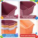 Funrous 48 Pack Plastic Cubby Bins for Book and Toy Storage, Orange