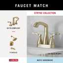 DELTA FAUCET 77608-CZ Stryke Wall Mounted 8 in. Hand Towel Bar in Champagne Bronze