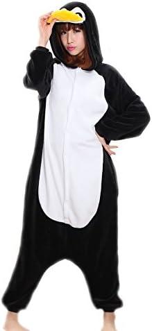 Adrinfly Unisex Penguin Onesies Adult One Piece Animal Pajamas Cosplay Costume, S