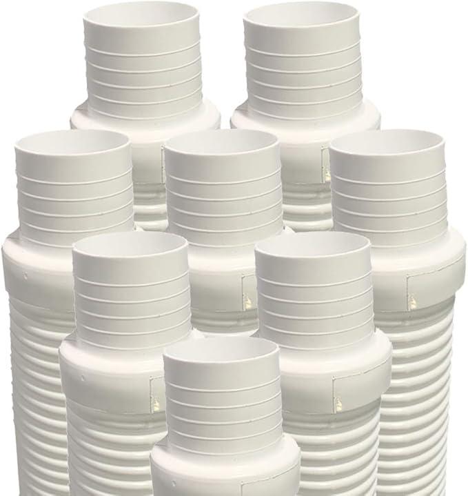 Universal Swimming Pool Cleaner Hose 40" Long Kreepy Krauly Baracuda G3 G4 Hayward Navigator Pool Vac Ultra AquaBug (8, White)