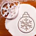 BAKERLOGY Snowflake Bauble Cookie Cutter - Merry Christmas cookies - Detailed Biscuit Cutter Design for Baking and Crafts, ideal on fondant, dough, clay