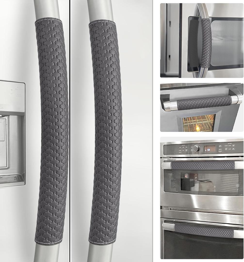 Refrigerator Door Handle Covers, 6 PCS, Performance Appliance Handle Covers, Non-Slip Fridge Door Handle Covers, Keep Your Kitchen Clean, Microwave Oven Dishwasher door Handle Protectors(Carbon Gray)