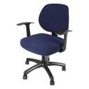 WOMACO Office Computer Chair Cover, Stretch Universal Rotating Rolling Desk Chair Slipcover, Stretchable Office Chair Seat Protector (Dark Blue)