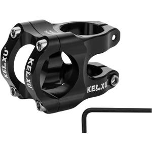 Bike Stem 31.8 Lightweight CNC Aluminum Alloy Short MTB Stem 35mm Handlebar Stem for Most Bicycle, Road Bike, Fixed Gear, Downhill Bike, Track Bike, BMX, Cycling(Black)