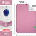 IMPROVIA® Washable Underpads, Heavy Absorbency Reusable Incontinence Pads for Kids, Adults, Elderly, and Pets, Waterproof Protection Floor (Pink and White, 34" x 52" - Pack of 2)