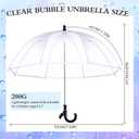Kacctyen 9 Pcs Kids Clear Umbrella Pack Transparent Bubble Umbrella with Easy Grip Handle Dome Windproof Stick Umbrellas with Whistle for Toddler Boys and Girl Ages 3-7 Photoshoot Wedding