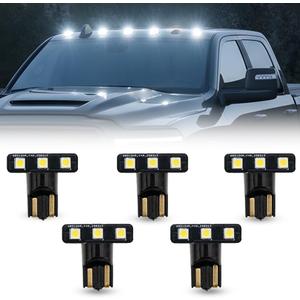 NJSBYL White LED Cab Roof Light Bulbs for 1994-2008 Ram 1500 2500 3500, 2014-2025 Ram ProMaster 2500 3500, 2007-2009 Sprinter 3500 Top Clearance Marker LED Front Cab Roof Lamps Bulbs Replacements