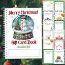 Merry Christmas Gift Card Holder Book - DIY Spiral-Bound with Surprises, College Survival & Graduation Gift, Greeting Card Keeper for Holidays （S15）