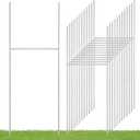 12 Pack Yard Sign Stakes, 17X6 INCH H Frames Metal Stakes for Yard Signs for Ground Outdoor, Yard Sign Holder Stand for Corrugated Plastic Sign, Blank Lawn Sign, Estate Garage Sale