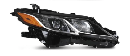 LQI Headlight Assembly Compatible with Toyota Camry LE SE 2018-2022 Driver Clear Lens Black Housing Amber Reflector TO2502255, TO2503255, 81110-06C40, 81150-06C40, 8111006C40, Left Side Headlight, Pack of 1 