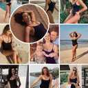 Narecte Sexy One Piece Bathing Suit for Women Tummy Control High Cut One Piece Swimsuit Womens Swim Suit (Black, S)