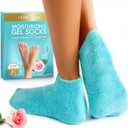 Moisturizing Socks (Up to Size 8.5) - Gifts for Women Her Wife - Infused with Vitamin E & JoJoba Oil - Gel Silicone Aloe Foot Care Socks - Spa Self Care Gift