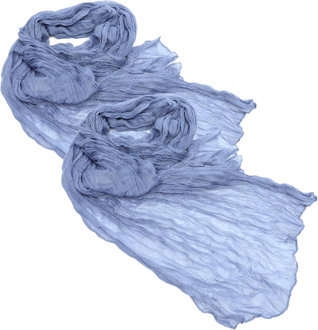 2pcs Bohemian Style Table Runner Elegant Decoration for Weddings and Parties Delicate Tablecloth Cover for Dining Tables Easy to Fold and Store (Blue)