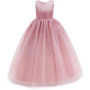 Flower Girls Sequin Dress Bridesmaid Sparkle Formal Wedding Party Birthday Kids Pageant Princess Prom Ball Gown 140