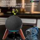 Real Wood Stand for Echo Dot (5th Gen)(4th Gen),Tripod Accessories Protect Speaker for Better Sound,Secure Stable Wooden Mount Holder for Echo Dots (Newest Model) 2024,(Walnut)