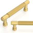10 Pack Brushed Gold Cabinet Pulls 3.75 Inch(96mm) Kitchen Cabinet Handles Cabinet Hardware for Drawer Pulls