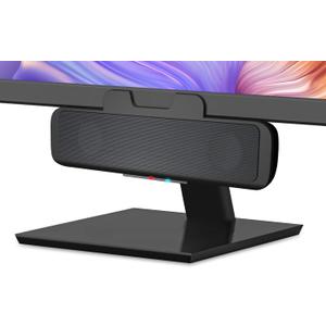Cyber Acoustics USB & Bluetooth Speaker Bar (CA-2890BT) USB Powered Speaker with Speakerphone for PC and Bluetooth to Simultaneously Connect to Smartphones, Clamps to Monitor, Convenient Controls