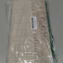 PurpleEssences Chambray Placemats with Fringes - 100% Cotton, Set of 4, 13x19 Inch, Thick Durable Table Mats for Dining, Kitchen, or Casual Farmhouse Tabletop Dcor - Beige and H.white