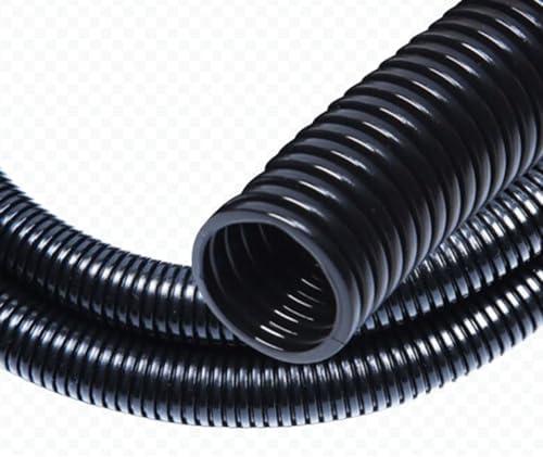 30 FT 1/2” Wire Loom Split Tubing,Dog Cat Cord Protector,Split Wire Loom Tubing Wire Conduit – Black (30FT 1/2")