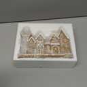 Yookeer Gingerbread House Christmas Decorations Resin Gingerbread House Decor Ginger Bread Townhouse Village Collectible Figurines Christmas Centerpiece for Table Shelf Xmas Home Kitchen Indoor