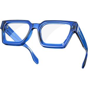 VISOONE Blue Light Blocking Glasses with TR90 Rectangle Frame and Chic Preppy Look for Women Men RIVER
