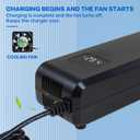 29.4V 5A Lithium Battery Charger 3-Pin XLR Connector for 24v/25.2v Li-ion Battery Pack24V Power Charger Adapter with Display Screen Fast Charging, Built-in Fan for Cooling