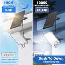 200W Solar Flood Light Outdoor 40000LM 6500K LED Solar Street Light with Remote, IP66 Waterproof Dusk to Dawn Outdoor Security Lighting, 13FT Cable Splitted Solar Powered Lamp for Parking Lot Garage, 1-Pack