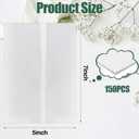 150 Pcs Pre-Folded Vellum Jackets for 5 x 7 Invitations White Translucent Arts and Crafts Vellum Paper Wedding Invitations Folded Vellum Paper Wraps for DIY Photos Postcards Scrapbook Envelopes