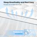 King Size Dual Layer 4 Inch Memory Foam Mattress Topper, 2 Inch Gel Memory Foam and 2 Inch Pillow Top Mattress Pad Cover, Thick Soft Bed Topper Medium Support for Back Pain, White
