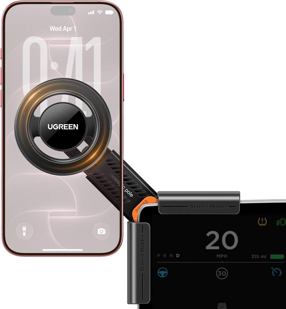 UGREEN Tesla Phone Mount with Strongest Magnet Power, Fully Adjustable View