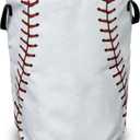 Baseball Texture Pattern Laundry Basket Foldable With Handles Tote Bag Oxford Cloth Funny Laundry Hamper Clothes Storage Bucket Toy Organizer 18.9" x 16.5" For Bathroom/Laundry/Bedroom