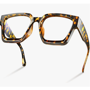 livho Oversized Blue Light Blocking Glasses for Woman  Rectangle Fashion Glasses for Computer, Chic Preppy Frame