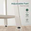 Waterproof Shower Benches for Inside Shower, Poly Lumber Shower Stool with Storage Shelf & Adjustable Feet, SPA Bathroom Seat Chair for Shaving Legs, Indoor or Outdoor Use, White